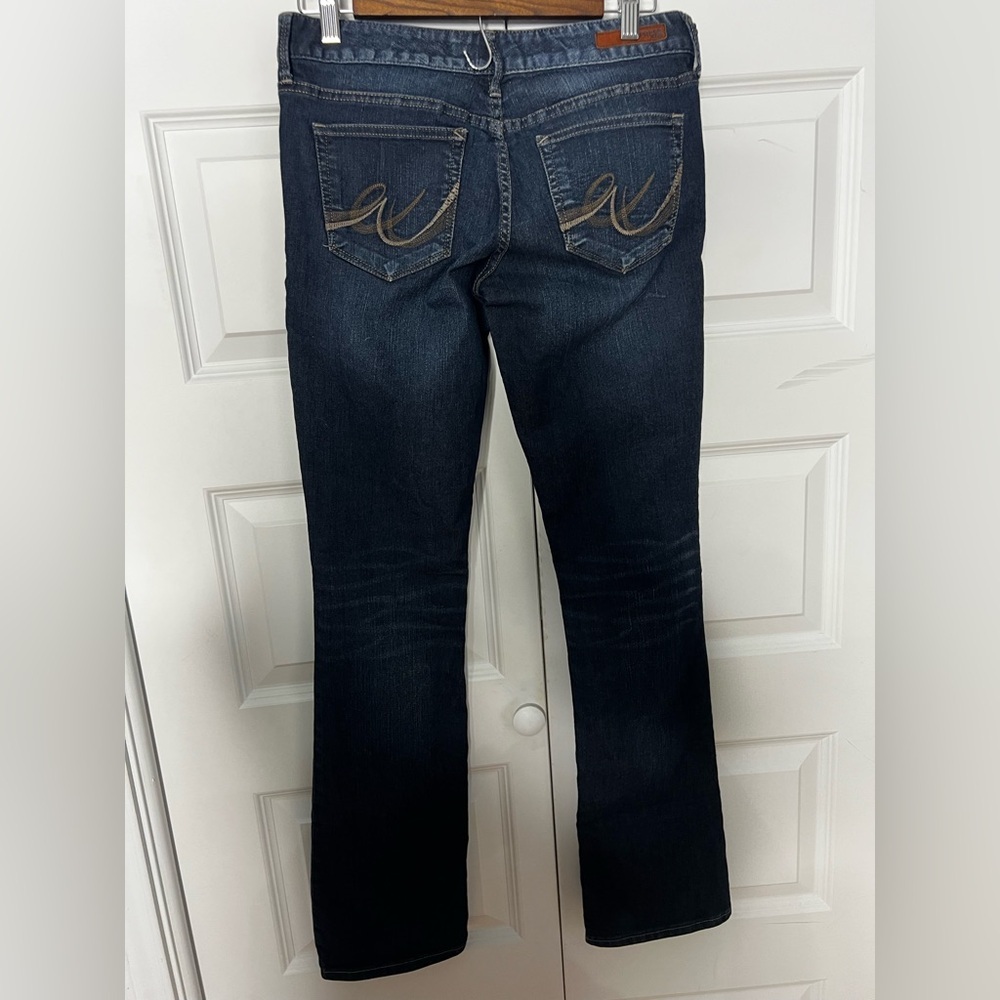 Express Dark Indigo Barely Boot Ultra Low Rise - image 6